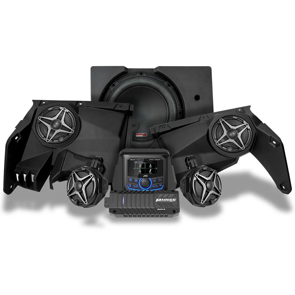 SSV Works Can-Am Maverick X3 Phase-4 A-Spec 5-Speaker 800watt System w/JVC